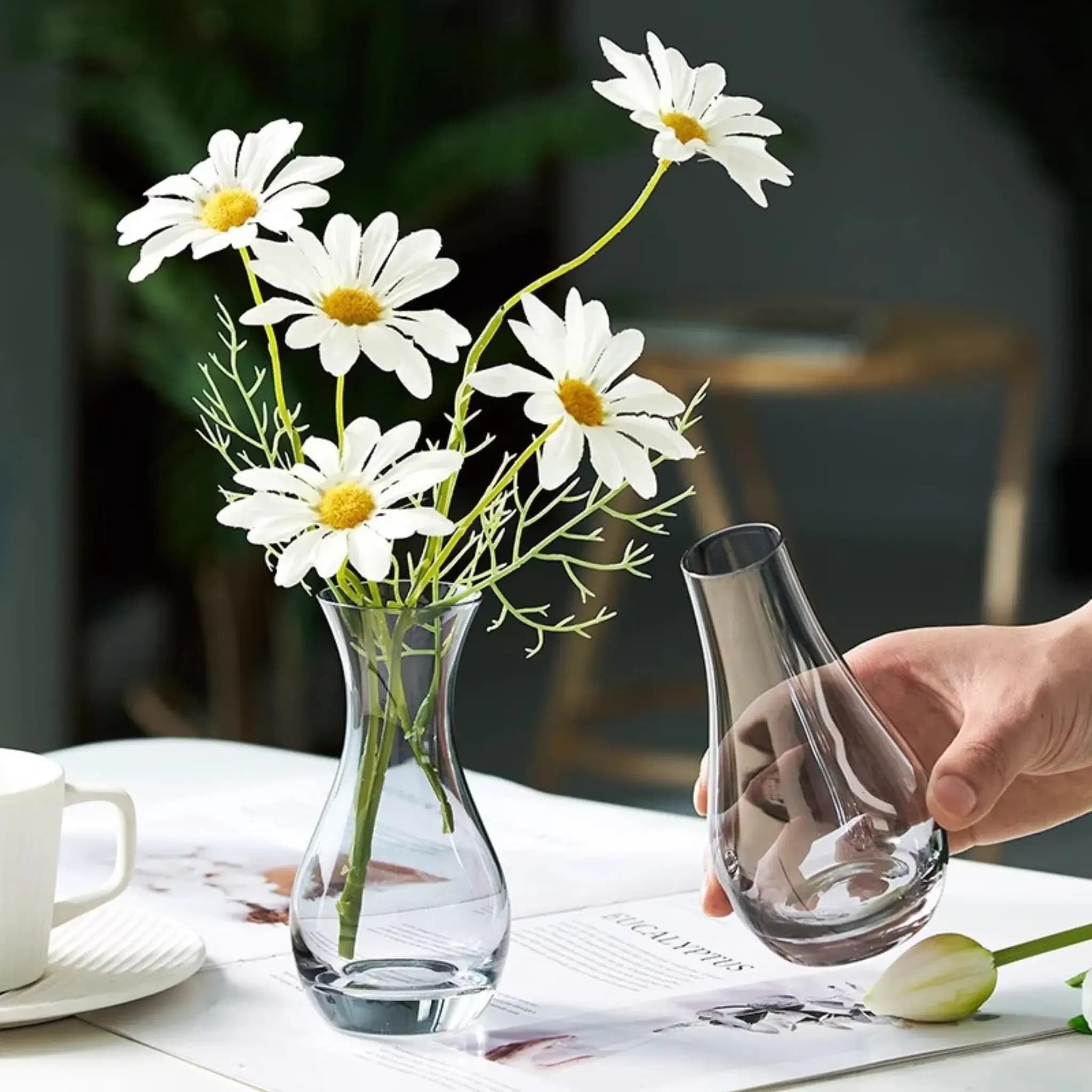 Petite Flare-Rim Hydroponic Glass Vase